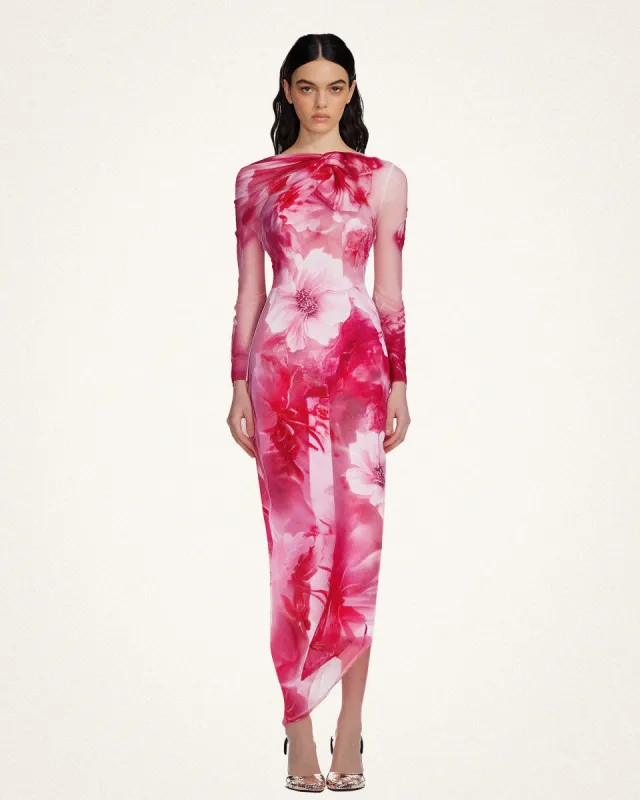 Addison Floral Mesh Dress - Pink sold by JW PEI