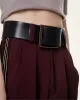Lucy Statement Wide Vegan Leather Belt - Black sold by JW PEI