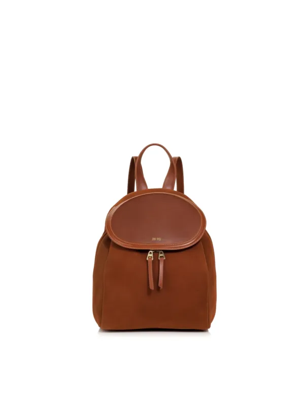Paisley Vintage Suede Backpack - Cognac sold by JW PEI