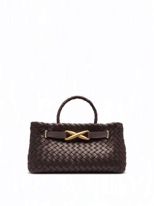 Elora Woven Tote Bag - Dark Brown sold by JW PEI