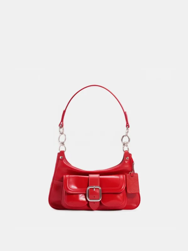 Audrey Curve Shoulder Bag - Red sold by JW PEI