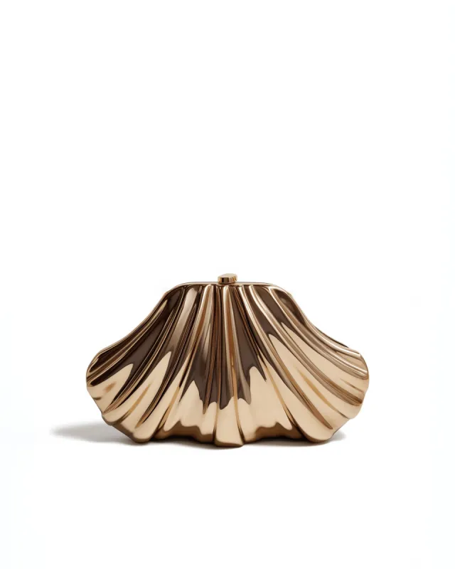 Isabella Scallop Clutch - Bronze sold by JW PEI