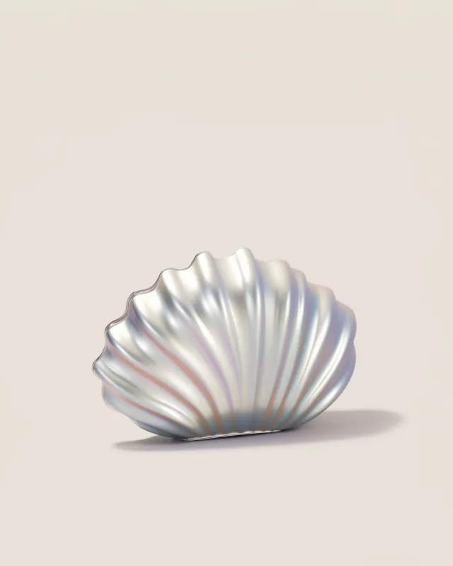 Audrey Iridescent Seashell Clutch - Multicolor sold by JW PEI