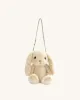 Clarisse Fluffy Bunny Shoulder Bag - Beige sold by JW PEI