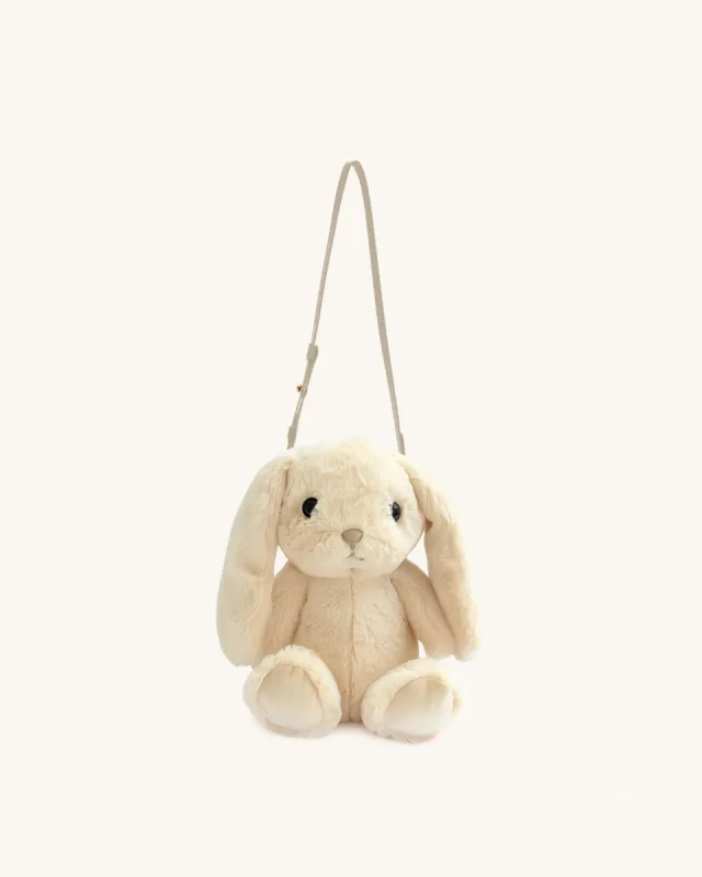 Clarisse Fluffy Bunny Shoulder Bag - Beige sold by JW PEI