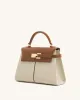 Elise Large Top Handle Bag - Brown Canvas sold by JW PEI