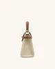 Elise Large Top Handle Bag - Brown Canvas sold by JW PEI