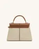 Elise Large Top Handle Bag - Brown Canvas sold by JW PEI