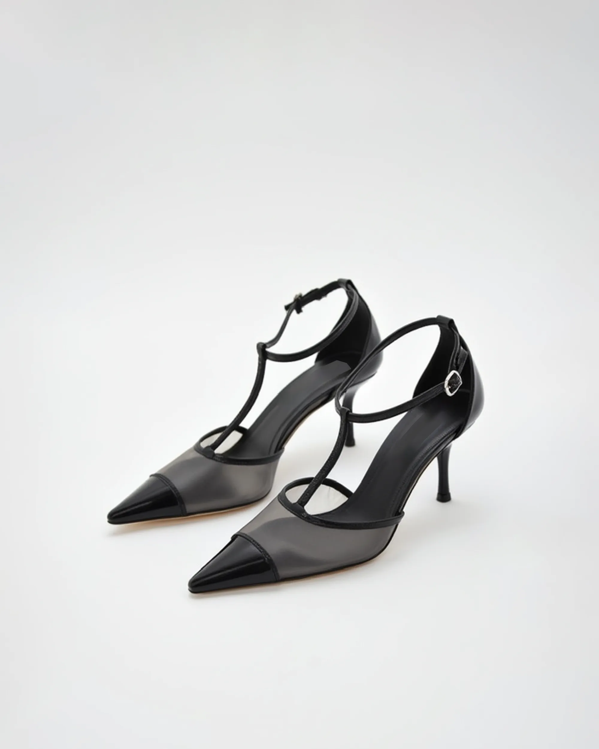 Bailey Mesh Panel Slingback Heels - Black sold by JW PEI