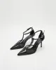 Eva Mesh Panel Slingback Heels - Black sold by JW PEI