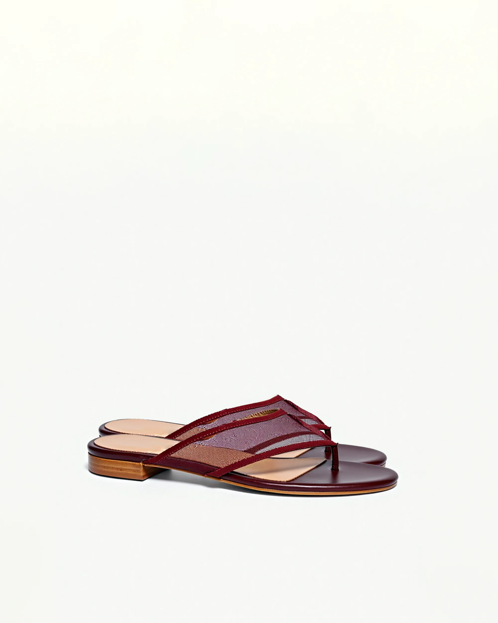 Gabriella Mesh Strap Sandals - Burgundy sold by JW PEI