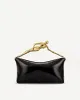 Bella Abstract Gold Handle Clutch - Black sold by JW PEI