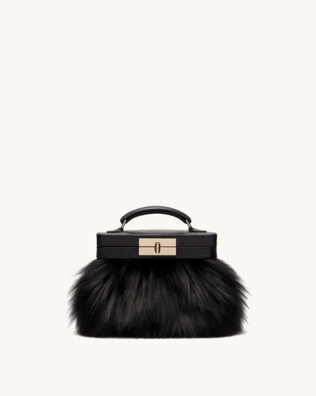 Hannah Dusky Chic Feathered Evening Bag - Black sold by JW PEI