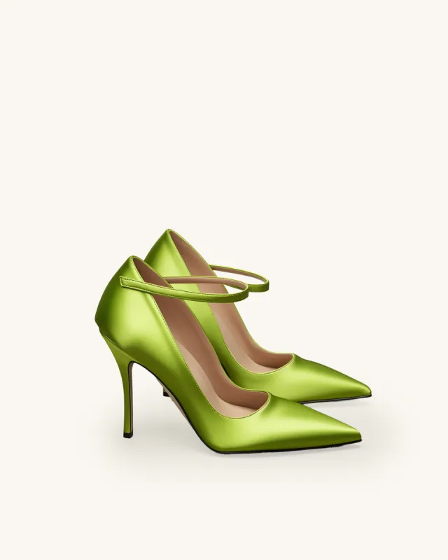 Adeline Electroplating High Heels - Green sold by JW PEI
