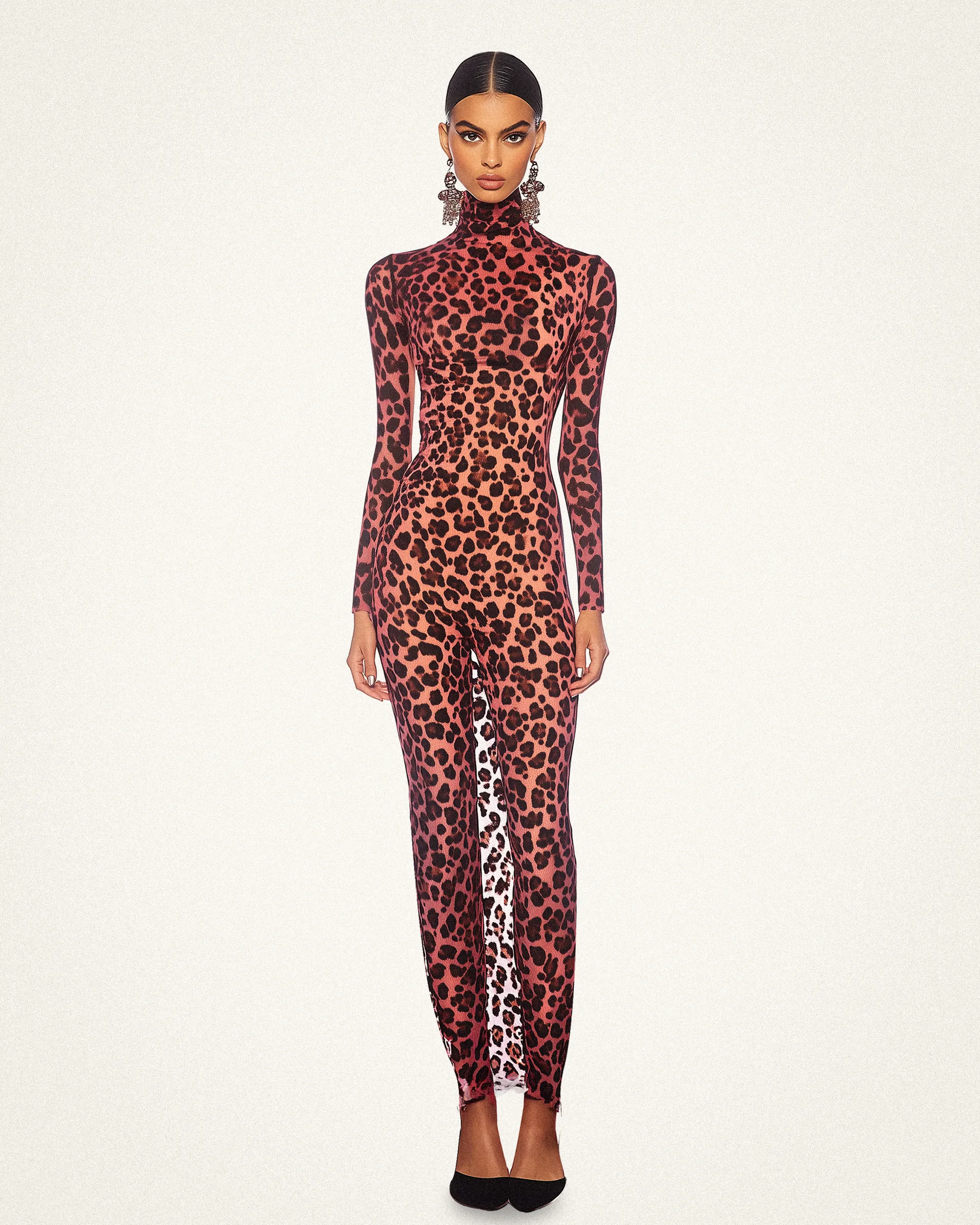 Hadley Leopard Print Dress - Brown/Pink sold by JW PEI