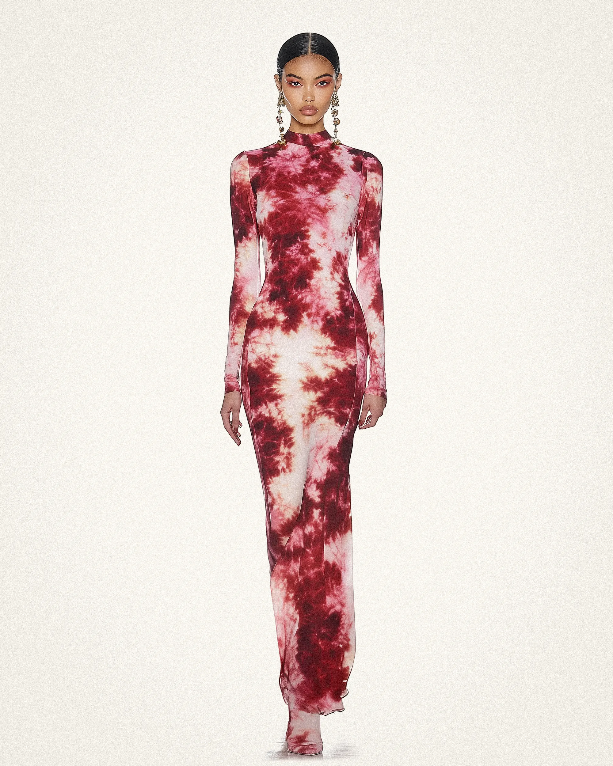 Ella Tie-Dye Maxi Dress - Red sold by JW PEI