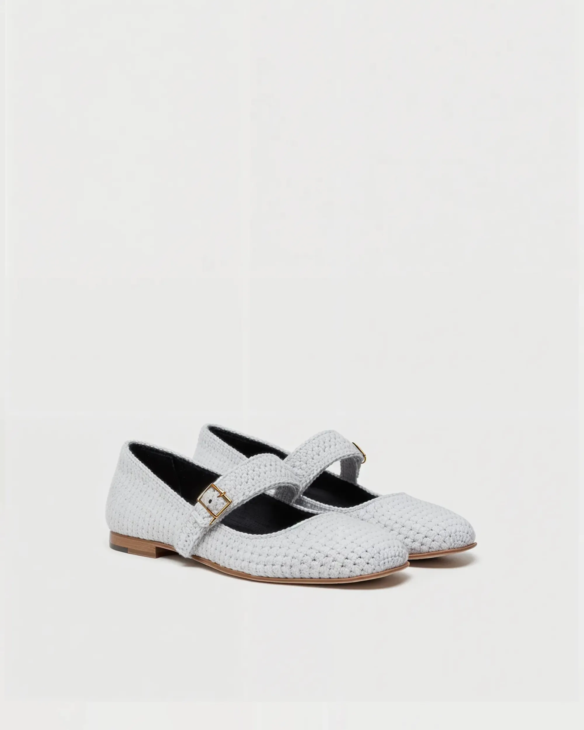 Hitomi Woven Flats with Buckle - Beige sold by JW PEI