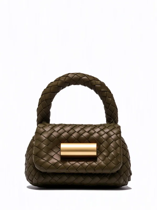 Nora Woven Texture Mini Bag - Olive Green sold by JW PEI