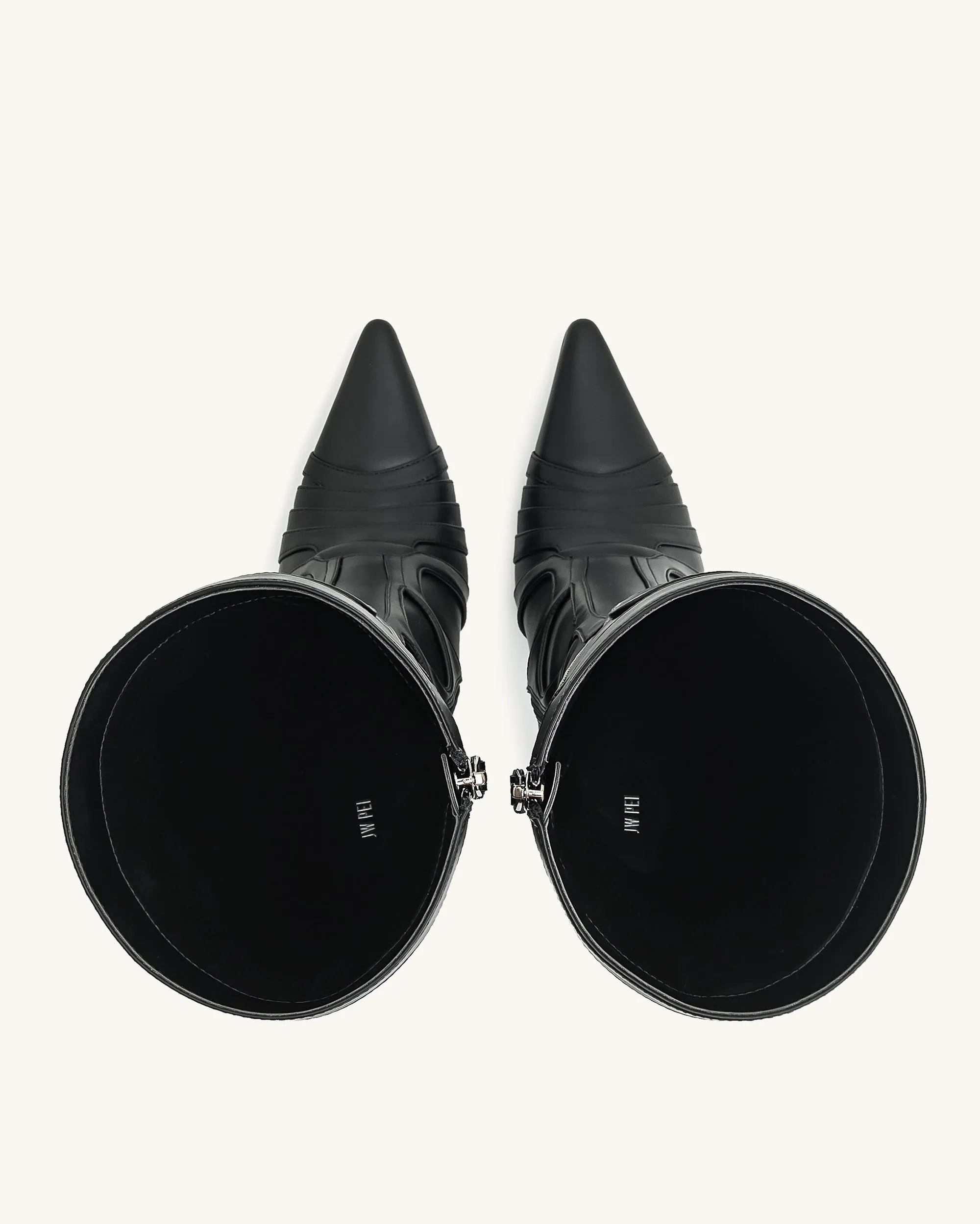 Odette Futuristic Heeled Bike Boots - Black sold by JW PEI product image thumbnail 3