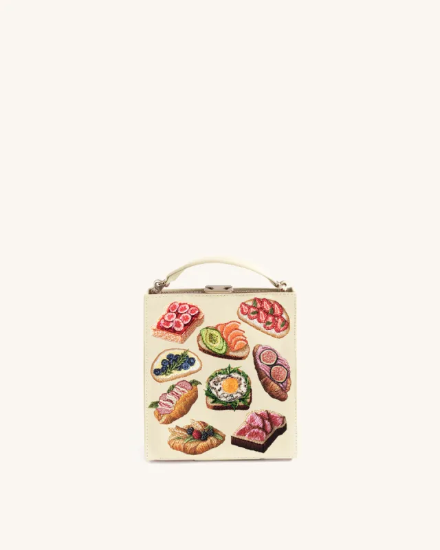 Hazel Breakfast Book Clutch - Cream sold by JW PEI