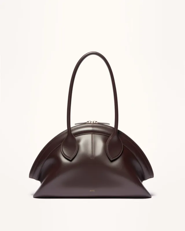 Avery Sculpted Dome Satchel - Brown sold by JW PEI