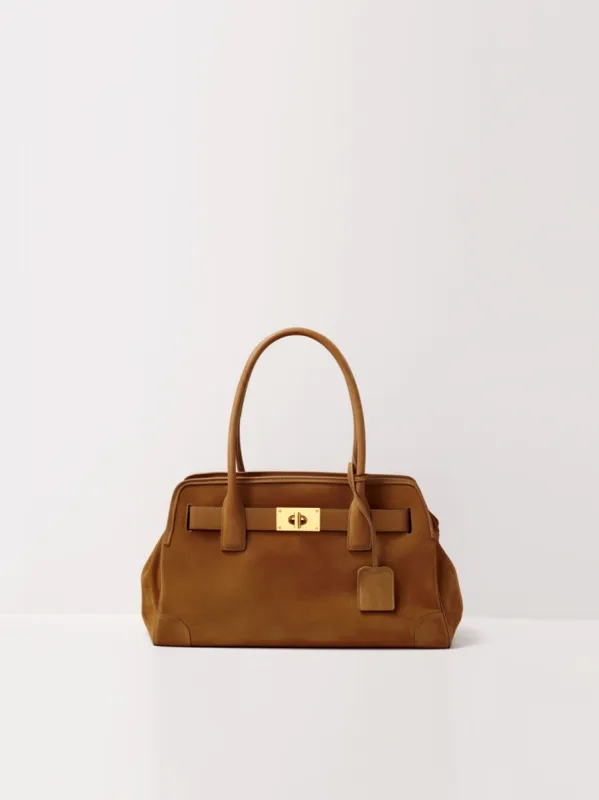 Eloise Structured Satchel - Brown sold by JW PEI