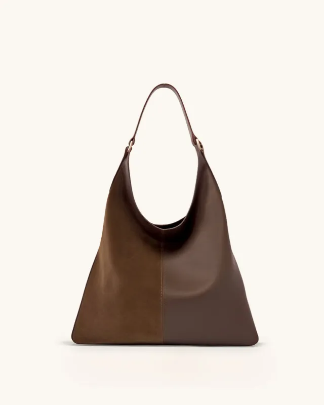 Brooklyn Splicing Shoulder Bag - Brown sold by JW PEI
