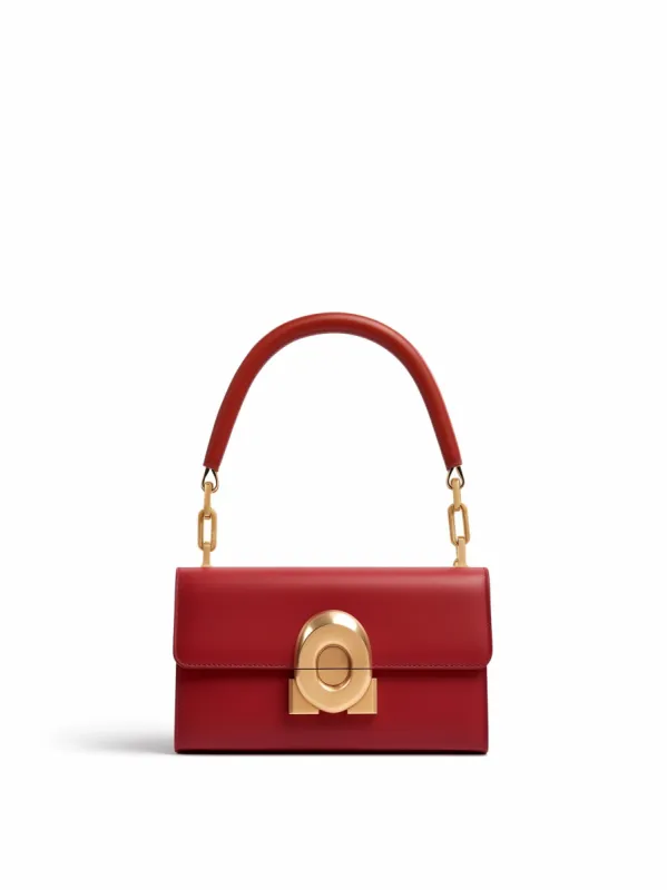 Aurora Circle Buckle Bag - Red sold by JW PEI