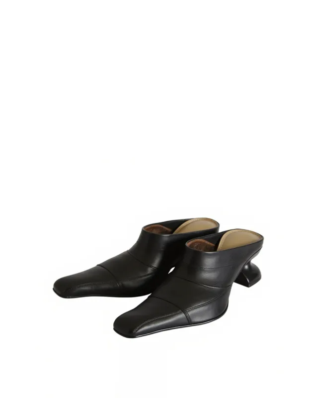 Bailey Square-Toe Heeled Mules - Black sold by JW PEI