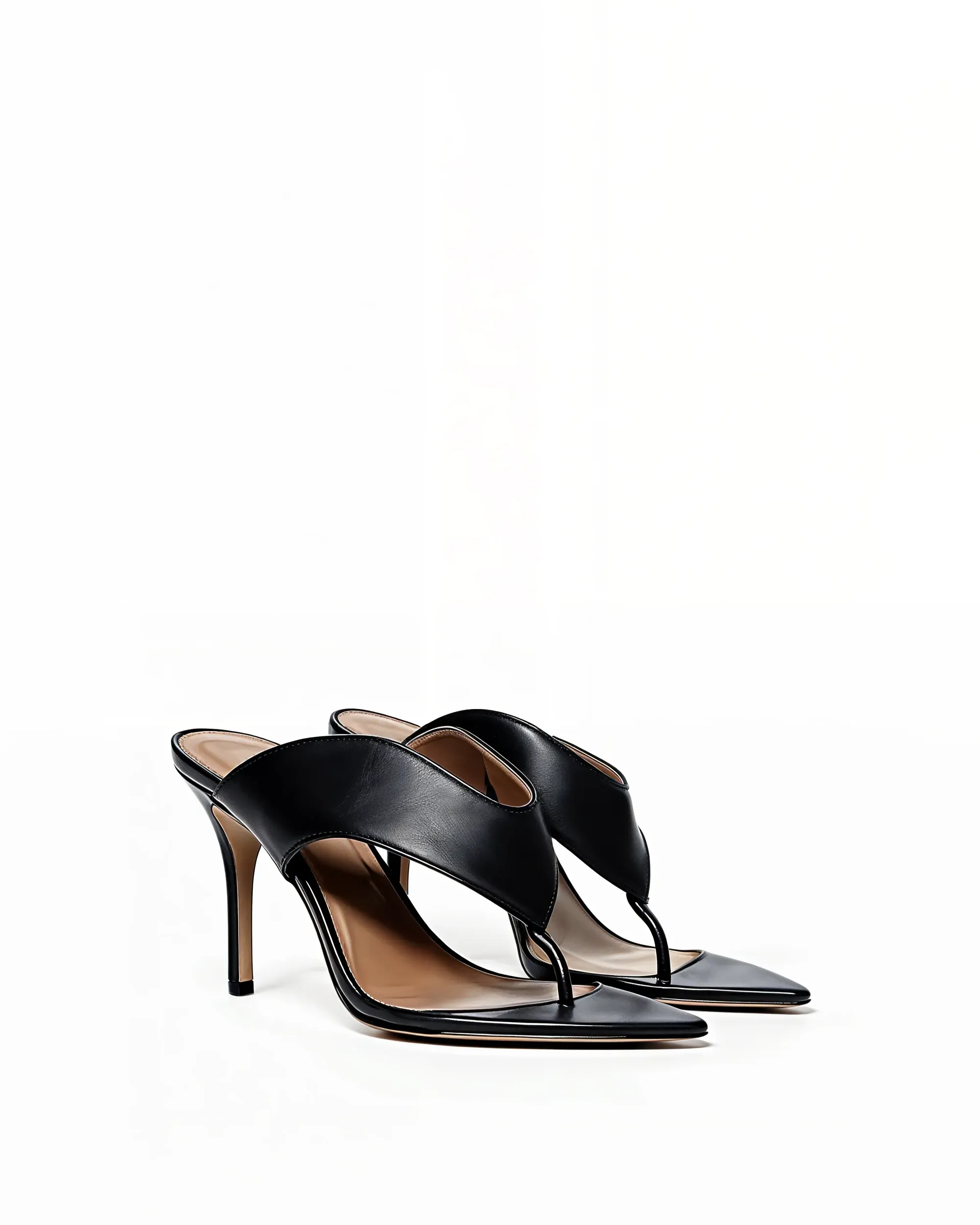 Valentina Cutout Vamp Heeled Sandals - Black sold by JW PEI
