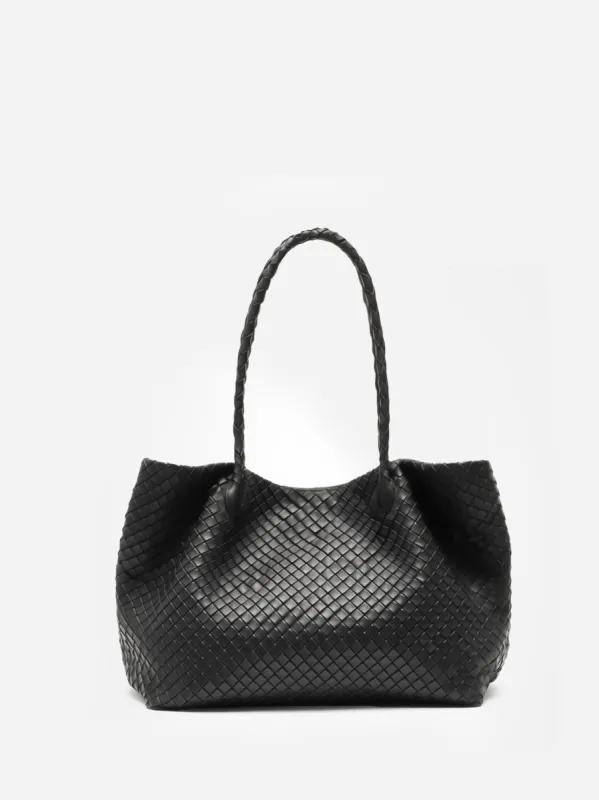 Eliza Braided Tote Bag - Black sold by JW PEI