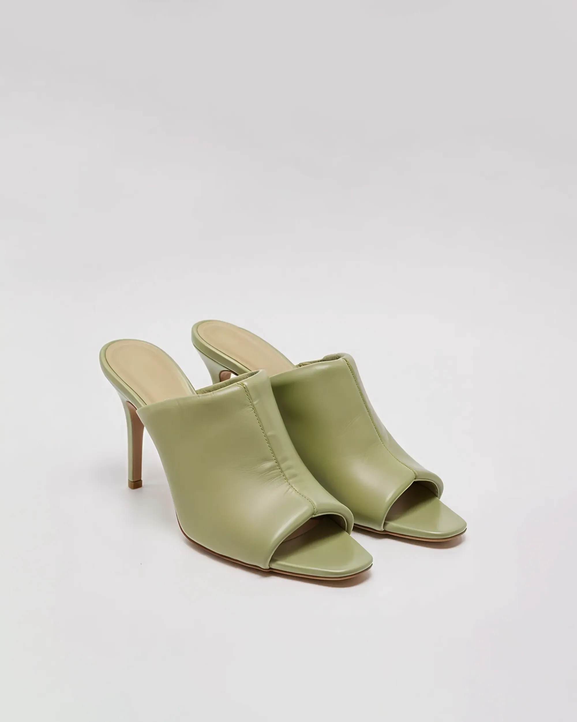 Eloise Open-Toe Booties - Sage Green sold by JW PEI