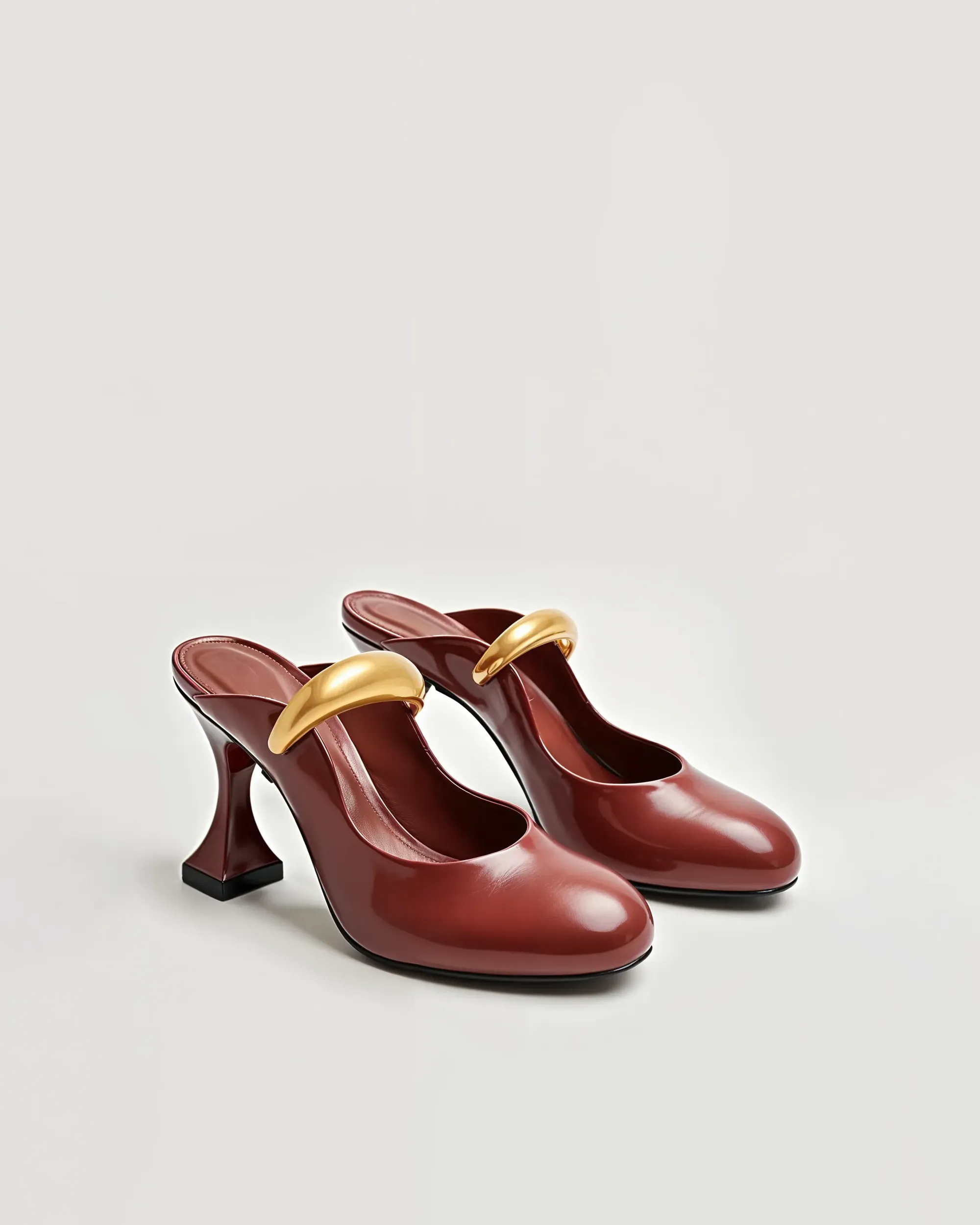 Julia Sculpted Heels - Burgundy sold by JW PEI