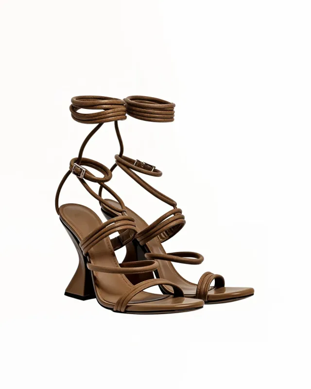 Hannah Strappy Heels - Camel sold by JW PEI
