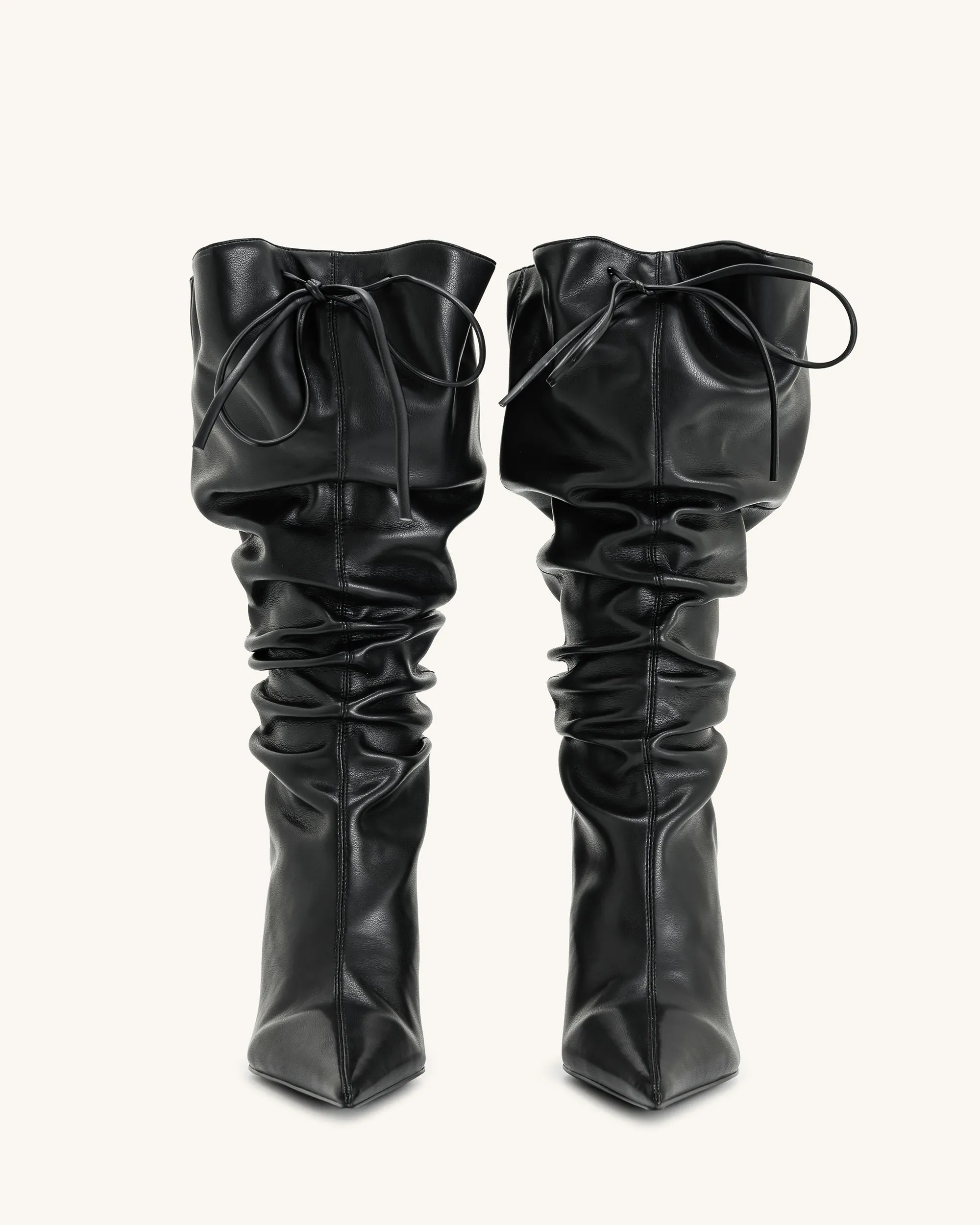 Olivia Leather High Heel Boots - Black sold by JW PEI product image thumbnail 5
