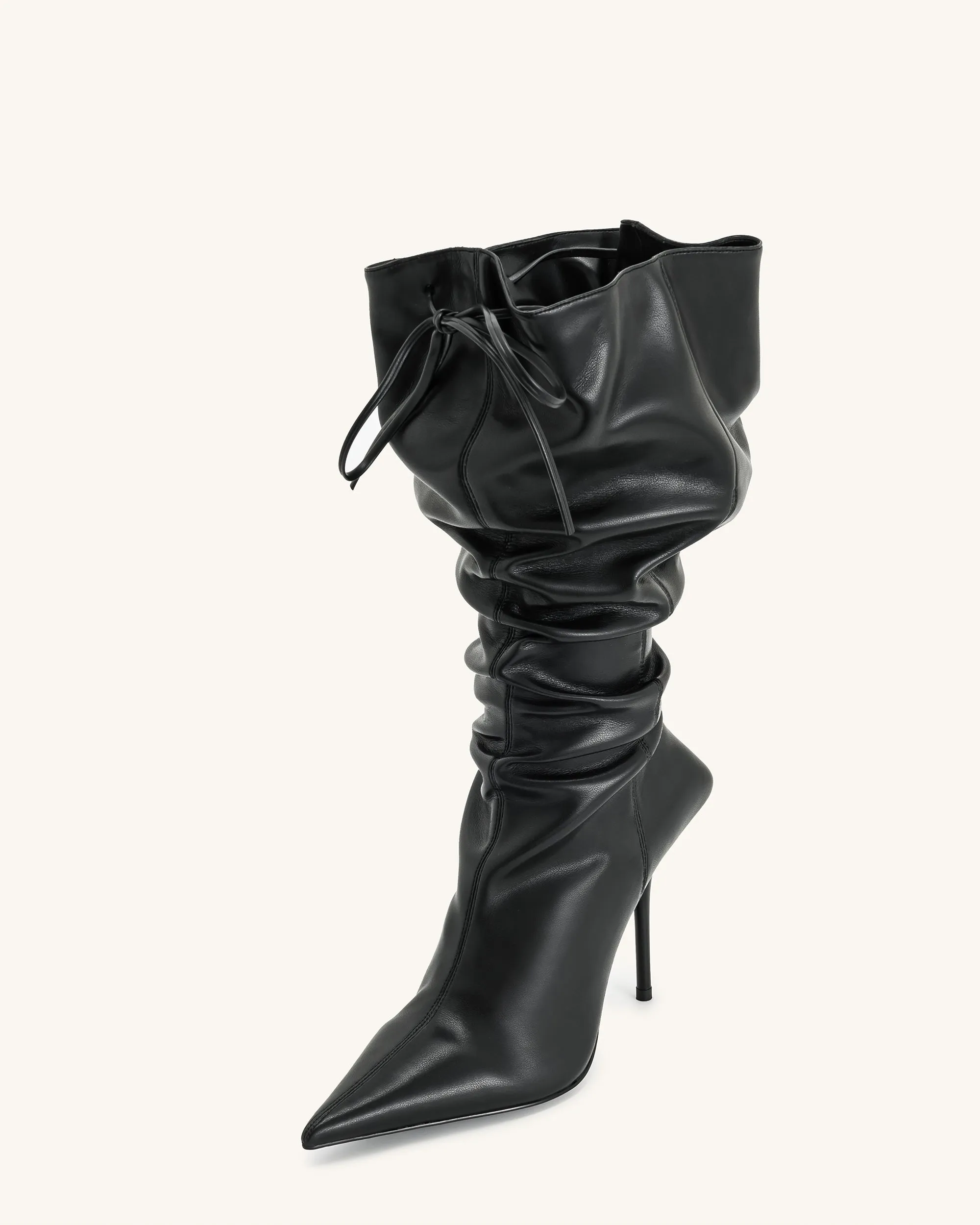 Olivia Leather High Heel Boots - Black sold by JW PEI product image thumbnail 4