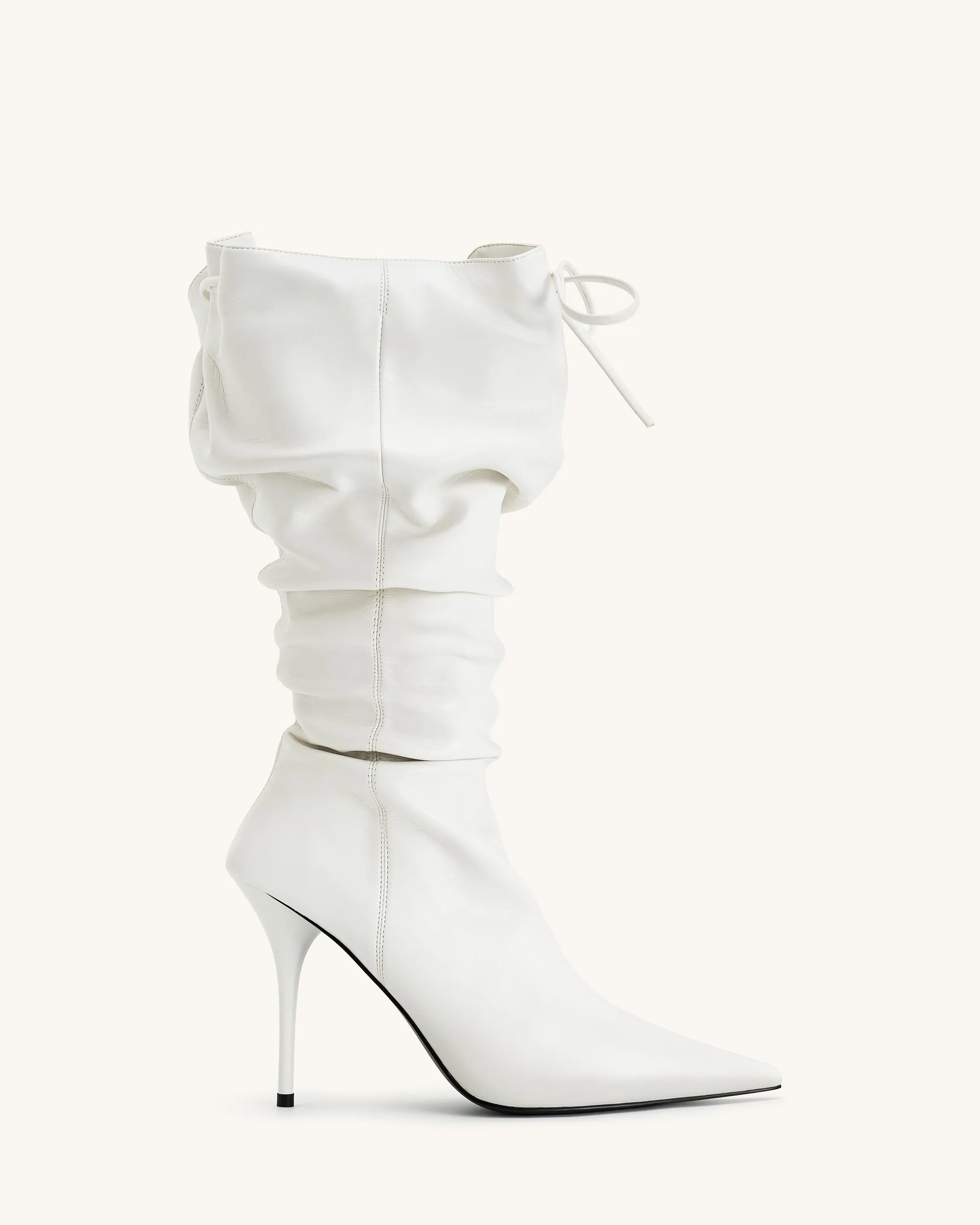 Olivia Leather High Heel Boots - White sold by JW PEI product image thumbnail 2