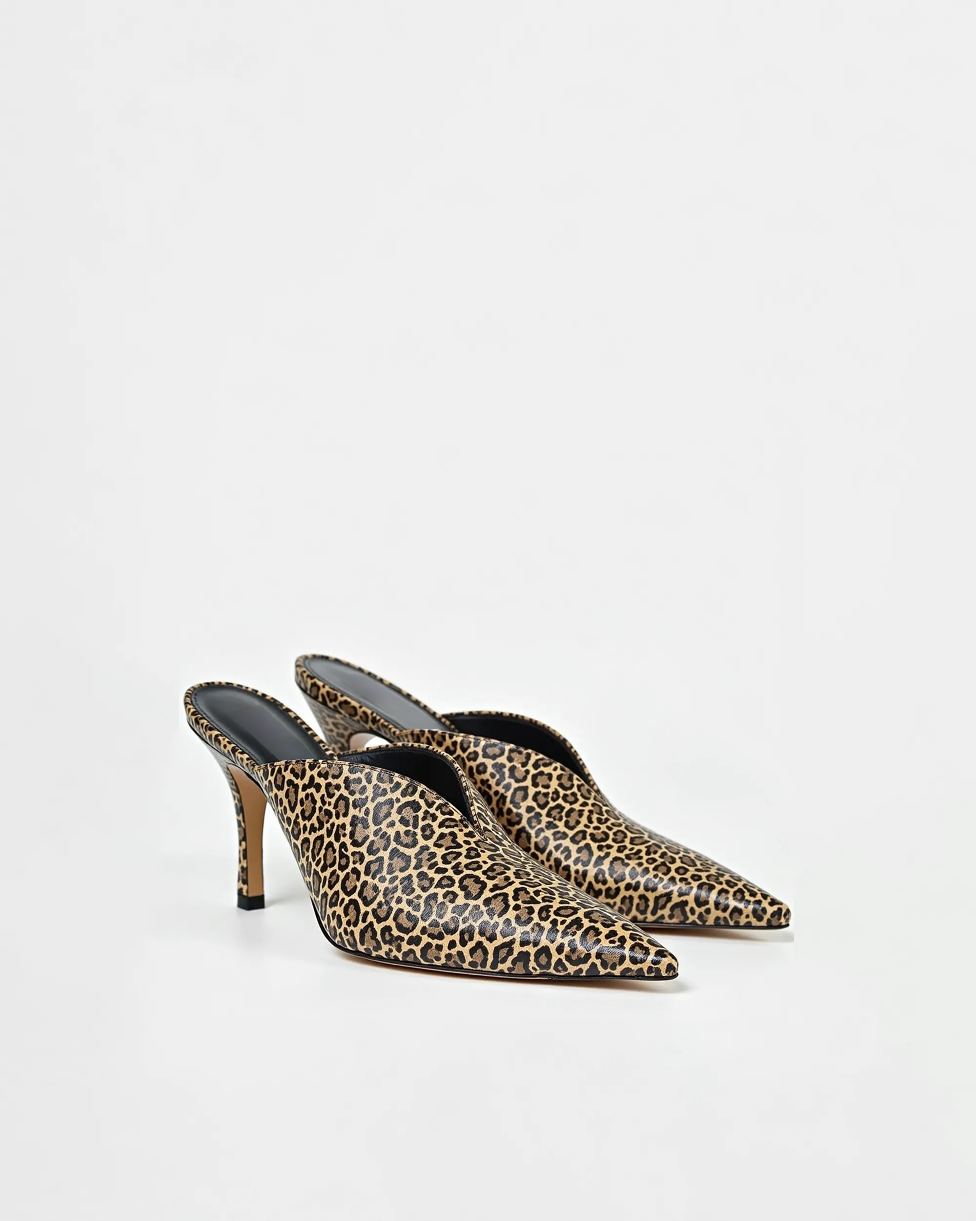 Nora Leopard Pointed Heels - Brown sold by JW PEI