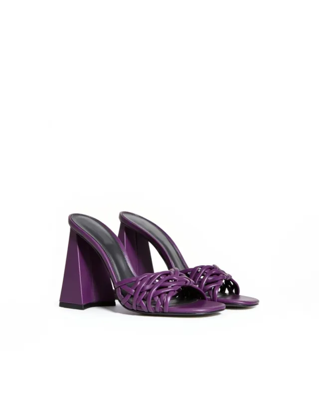 Faith Woven Heel Sandals - Purple sold by JW PEI