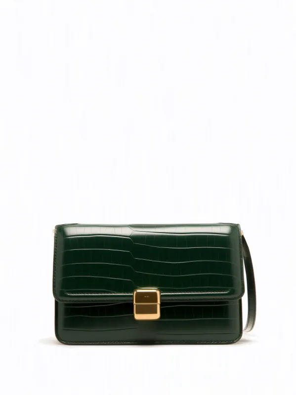 Aria Croc-Embossed Clutch - Green sold by JW PEI