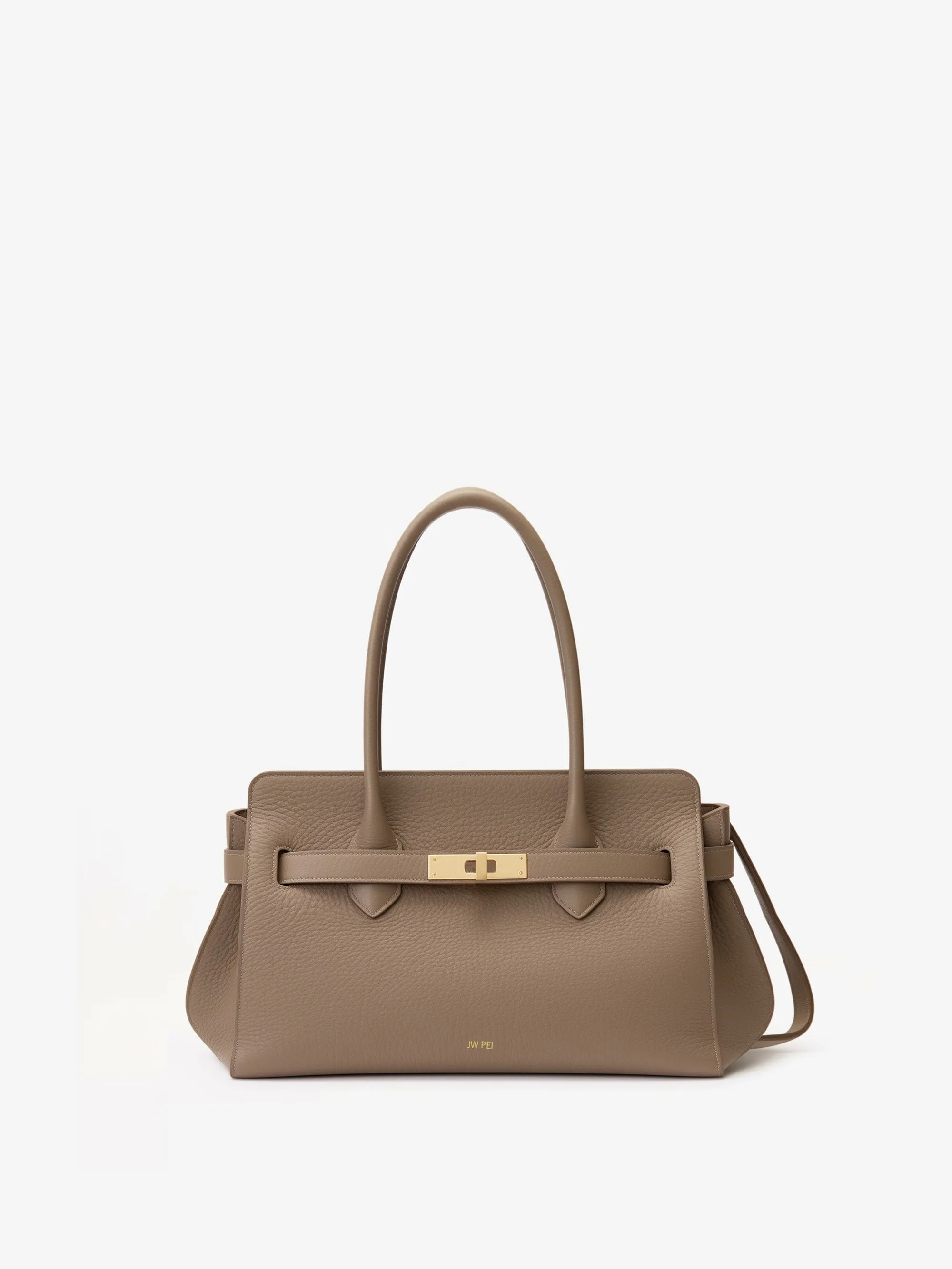 Aaliyah Crescent Top Handle Bag - Taupe sold by JW PEI
