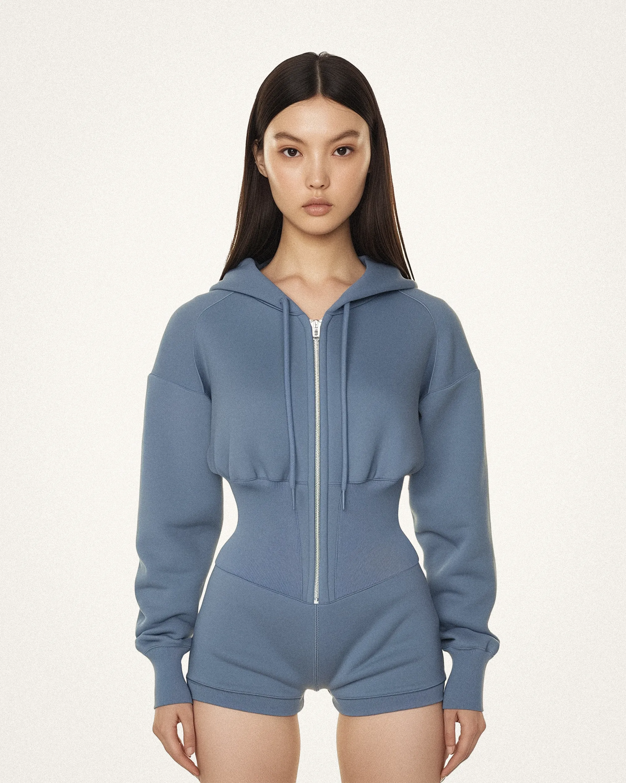 Hitomi Sculpted Corset Hoodie - Blue sold by JW PEI