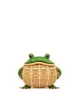 Frog Shape Rattan Clutch Bag - Green sold by JW PEI