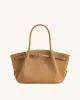 Hana Medium Tote Bag - Latte Color sold by JW PEI