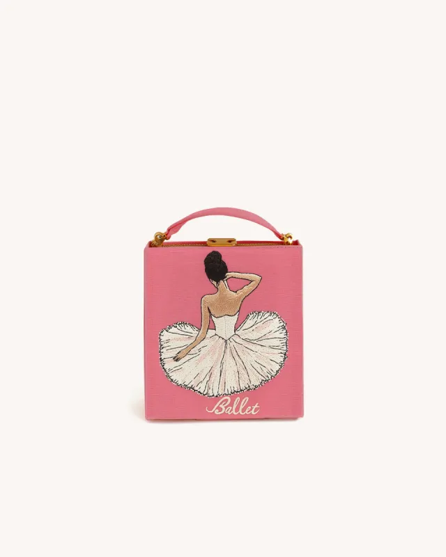 Olivia Ballet Embroidered Clutch - Peach sold by JW PEI