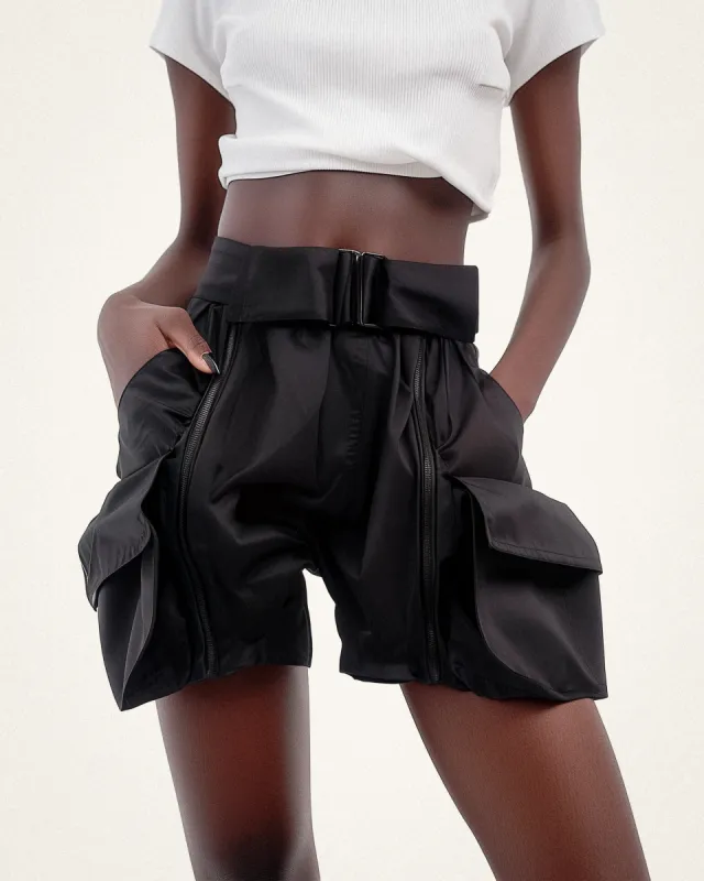 Sofia Utility Pocket Shorts - Black sold by JW PEI
