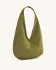 Dara Faux Suede Hobo Bag - Dark Olive sold by JW PEI