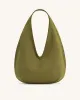 Dara Faux Suede Hobo Bag - Dark Olive sold by JW PEI
