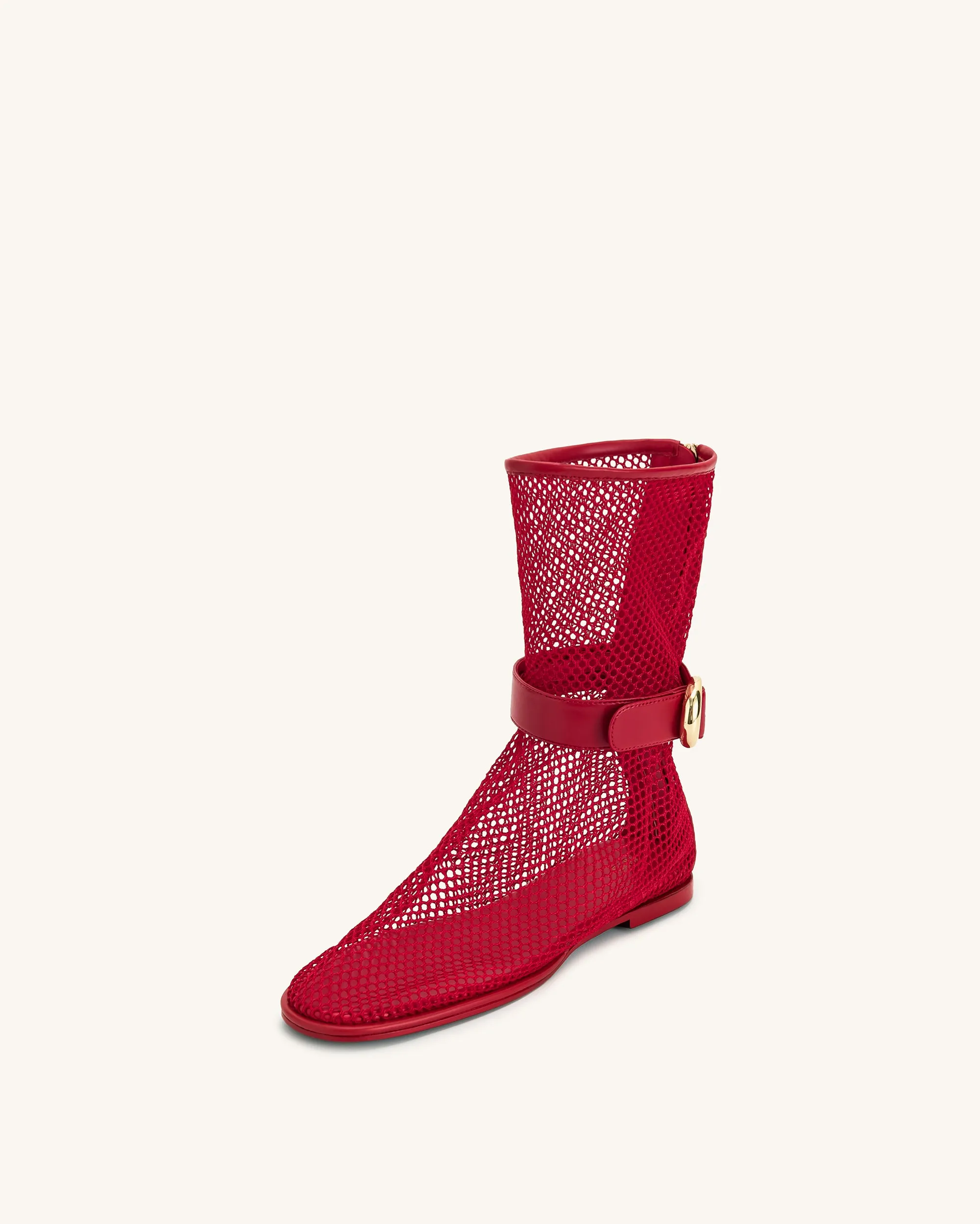 Sophia Mesh Boots - Red sold by JW PEI product image thumbnail 4