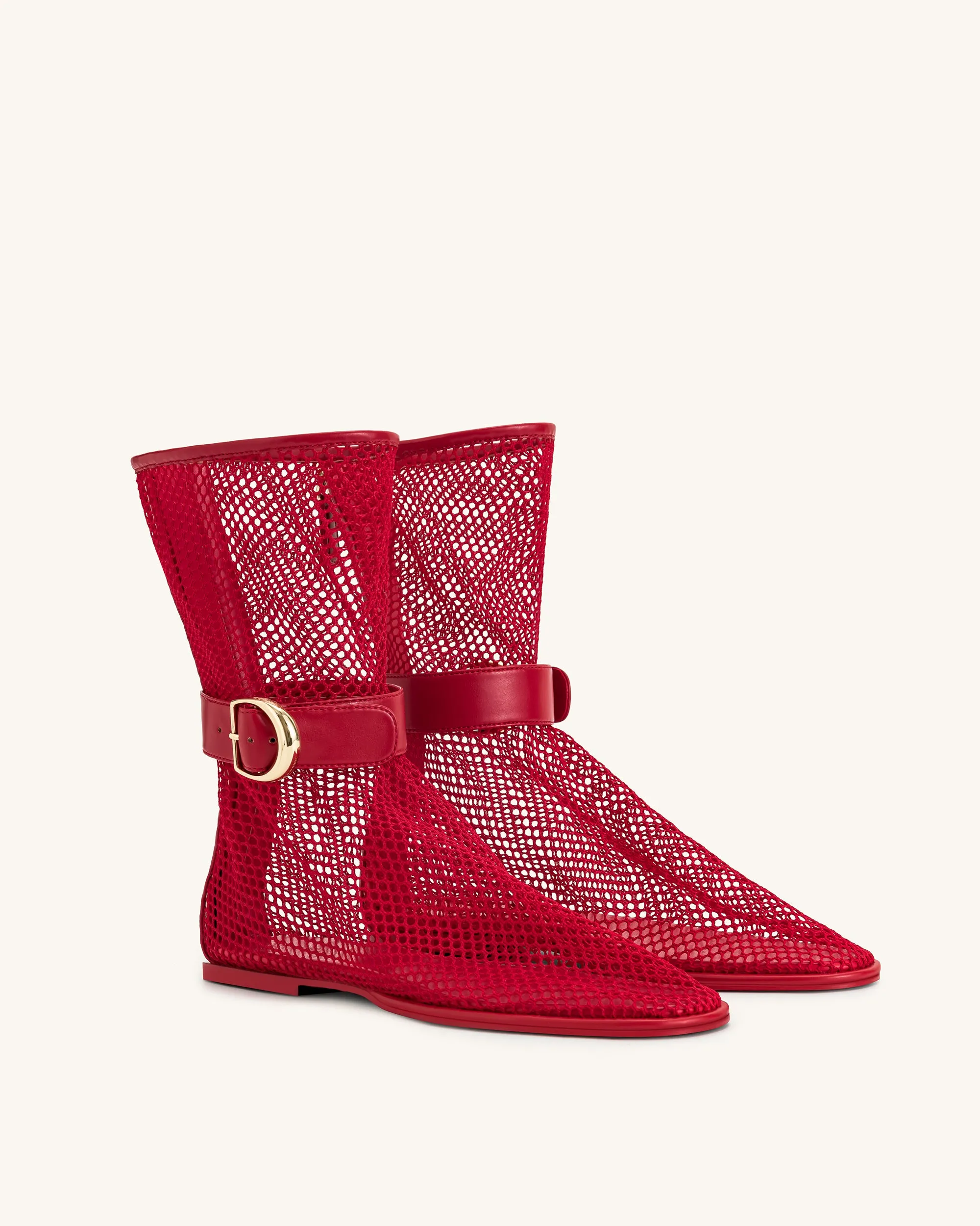 Sophia Mesh Boots - Red sold by JW PEI